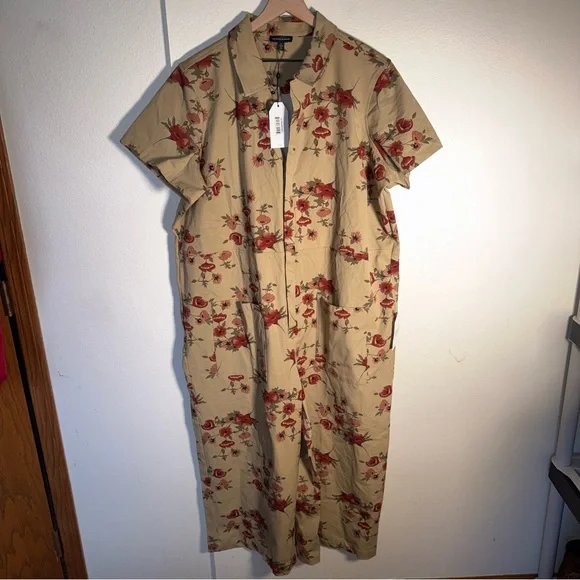 NWT UNIVERSAL STANDARD Kate Stretch Cotton Twill plus size denim Jumpsuit L (3X) - Picture 6 of 9